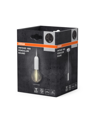 LAMPA WISZĄCA VintagE 1906® PEnduLum ROUND E27 WhitE 
