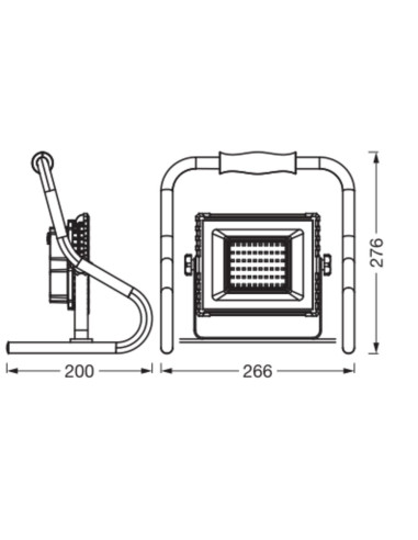 NAŚWIETLACZ LED PRZENOŚNY LED WORKLIGHT BATTERY 20W 840 R-ST 