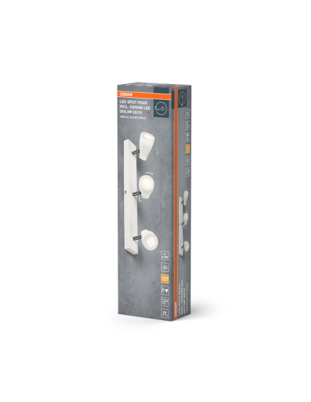 LAMPA NATYNKOWA LED SPOT PEAR 430MM3X4.3W827 GU10WT 