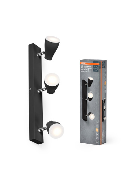 LAMPA NATYNKOWA LED SPOT PEAR 430MM3X4.3W827 GU10BK 