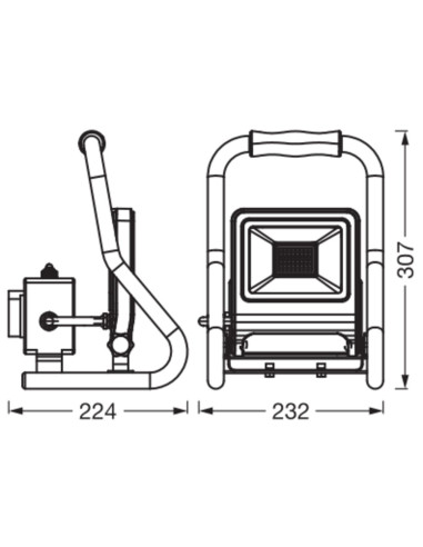 NAŚWIETLACZ LED PRZENOŚNY LED WORKLIGHT 30W 840 R-STANDSOCKET 