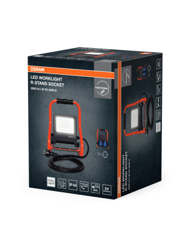 NAŚWIETLACZ LED PRZENOŚNY LED WORKLIGHT 30W 840 R-STANDSOCKET 
