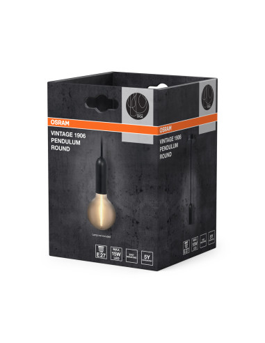 LAMPA WISZĄCA VintagE 1906® PEnduLum ROUND E27 Black 