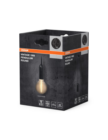 LAMPA WISZĄCA VintagE 1906® PEnduLum ROUND E27 Black 