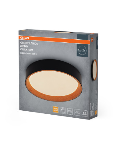 PLAFON ORBIS LARIOS 390 24W 830CLICKD WDBK 