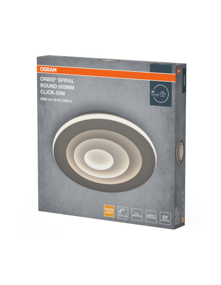 PLAFON ORBIS SPIRAL RD 505 42W 830CLDIM GR 