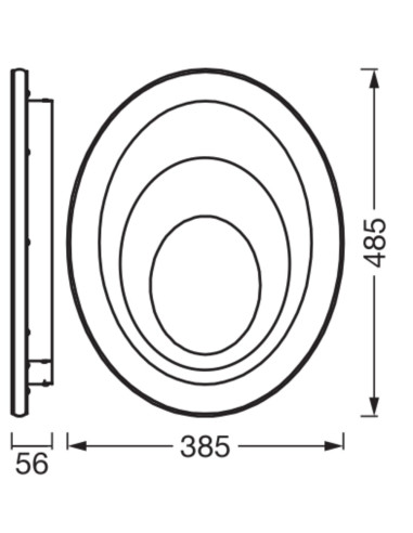 PLAFON ORBIS SPIRAL OV 485 37W830 CLDIM GR 
