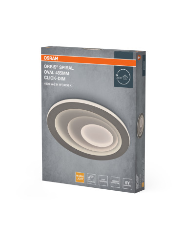 PLAFON ORBIS SPIRAL OV 485 37W830 CLDIM GR 