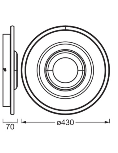 PLAFON ORBIS CRISTALLY 430MM 50W CCT WT   