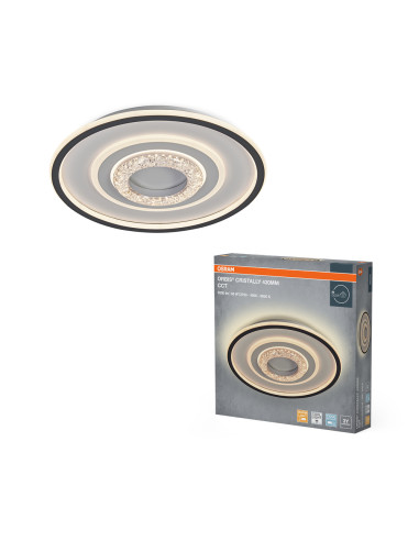 PLAFON ORBIS CRISTALLY 430MM 50W CCT WT   