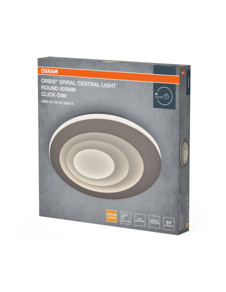 PLAFON ORBIS SPIRAL RDCL505 42W830CLDIM GR 