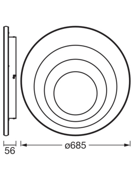 PLAFON ORBIS SPIRAL RD 685 63W830 CLDIM GR 