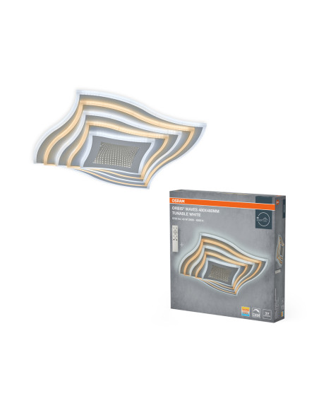 PLAFON ORBIS WAVES 480X480 43W CCTDIMRC WT 
