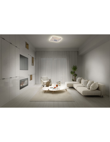 PLAFON ORBIS WAVES 400X400 30W CCTDIMRC WT 