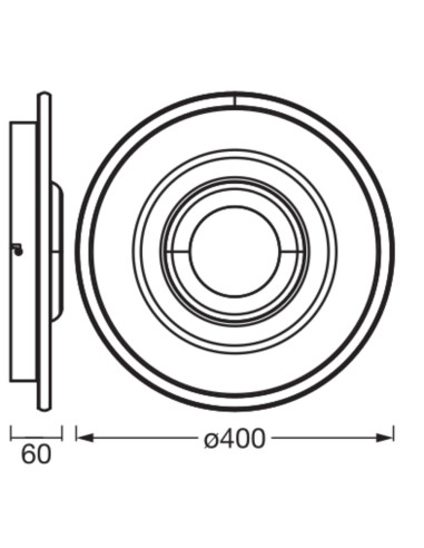PLAFON ORBIS OPTY 400MM 50W CCT WT        