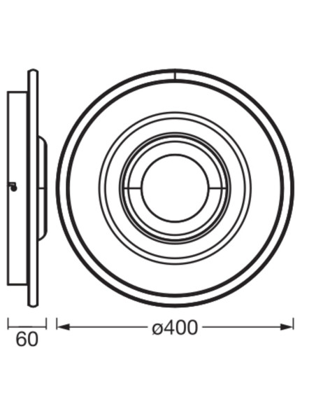 PLAFON ORBIS OPTY 400MM 50W CCT WT        