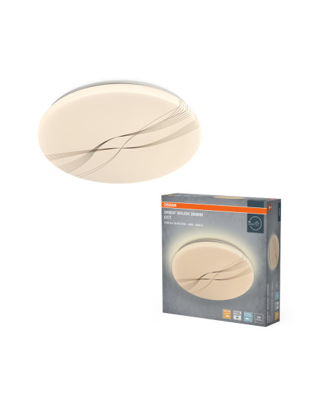 PLAFON ORBIS BRUSH 380MM 40W CCT WT       