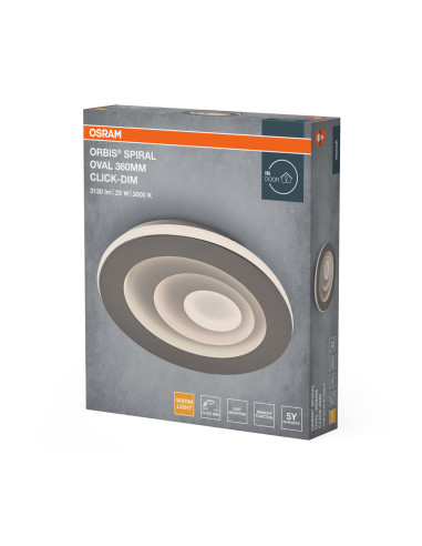 PLAFON ORBIS SPIRAL OV 360 27W830 CLDIM GR 