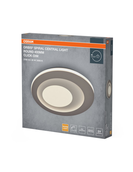 PLAFON ORBIS SPIRAL RDCL400 27W830CLDIM GR 
