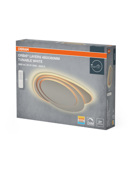 PLAFON ORBIS LAYERS 490X490 50W TWDIMRC WT 