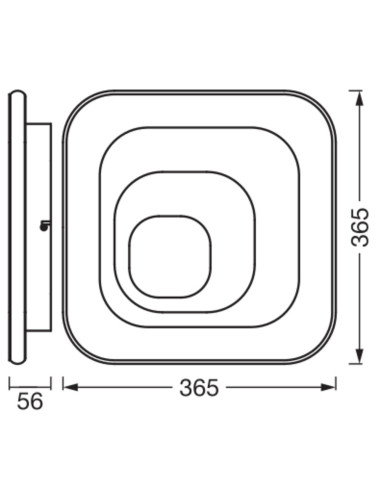 PLAFON ORBIS SPIRAL SQ 360 27W830 CLDIM GR 