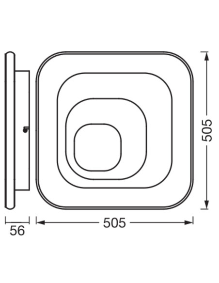 PLAFON ORBIS SPIRAL SQ 500 42W830 CLDIM GR 