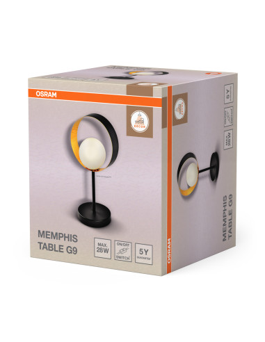 LAMPA STOŁOWA/BIURKOWA DECOR MEMPHIS TABLE BK GD G9 