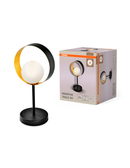 LAMPA STOŁOWA/BIURKOWA DECOR MEMPHIS TABLE BK GD G9 