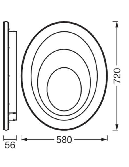 PLAFON ORBIS SPIRAL OV 720 63W830 CLDIM GR 