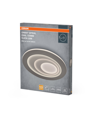 PLAFON ORBIS SPIRAL OV 720 63W830 CLDIM GR 