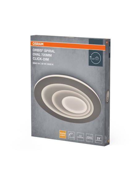 PLAFON ORBIS SPIRAL OV 720 63W830 CLDIM GR 