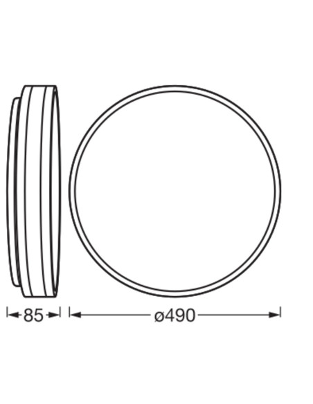 PLAFON ORBIS CALEB 490MM 36W 830 SI 