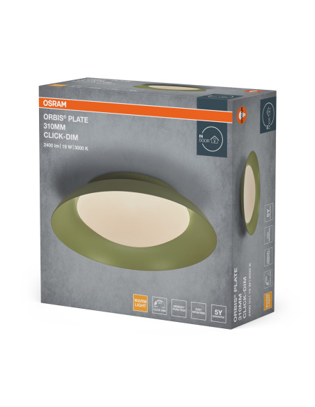 PLAFON ORBIS PLATE 310 19W830CLICKDIM GN 