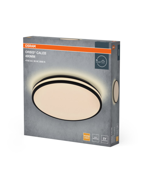 PLAFON ORBIS CALEB 490MM 36W 830 BK 