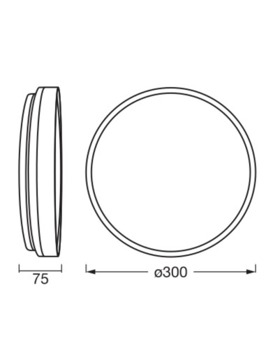 PLAFON ORBIS GISELA 300MM 16W 830 SI 