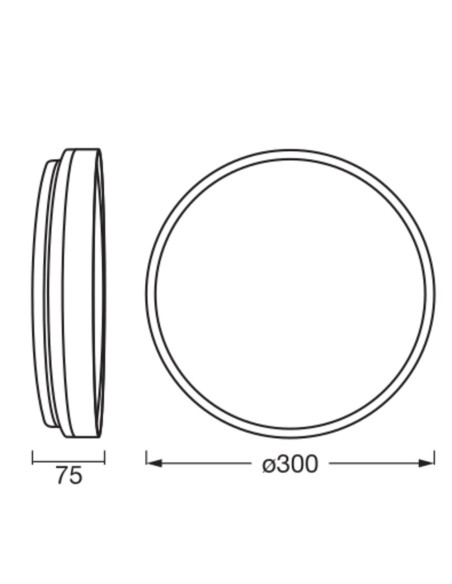 PLAFON ORBIS GISELA 300MM 16W 830 SI 