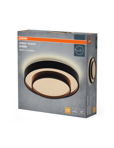 PLAFON ORBIS RAZON 295MM 16W 830 BK 