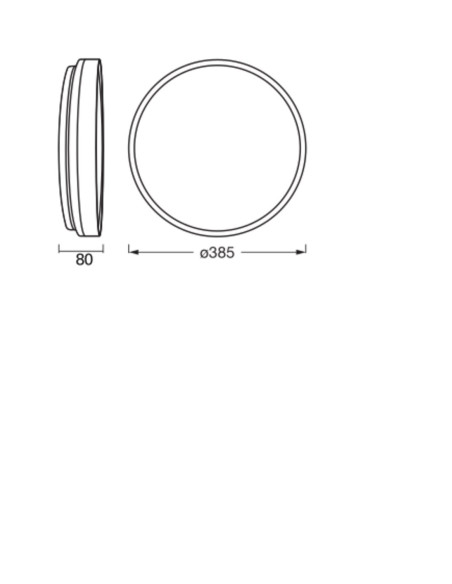 PLAFON ORBIS GISELA 385MM 24W 830 SI 