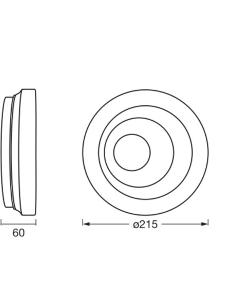 PLAFON ORBIS IRIS 2LAYER 215MM 24W 830 WT 