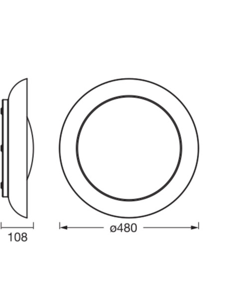 PLAFON ORBIS PLATE 480 45W830CLICKDIM RO 