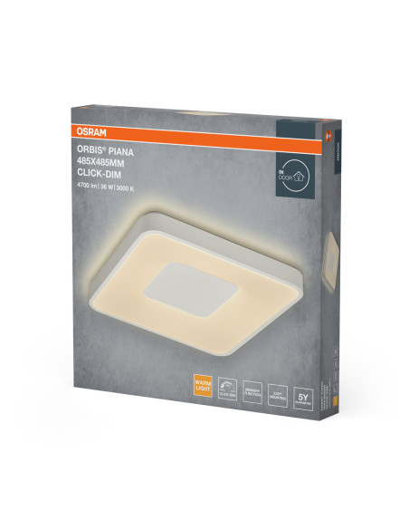 PLAFON ORBIS PIANA 485X485 36W830CLICKD WT 