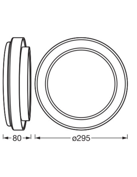 PLAFON ORBIS RAZON 295MM 16W 830 SI 