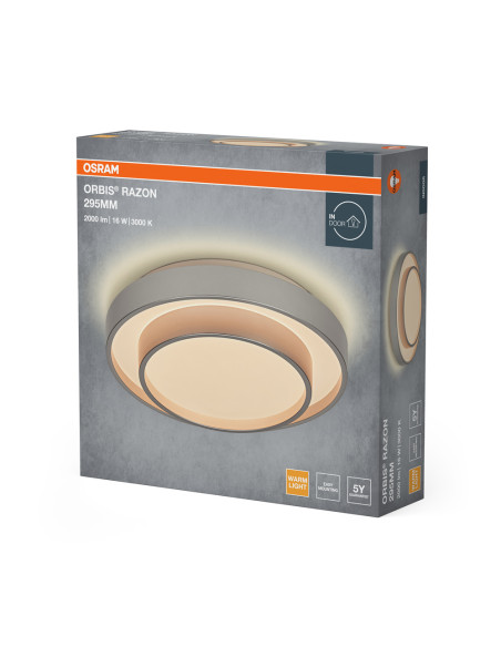 PLAFON ORBIS RAZON 295MM 16W 830 SI 