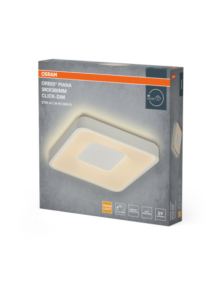 PLAFON ORBIS PIANA 380X380 24W830CLICKD WT 