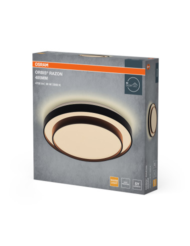 PLAFON ORBIS RAZON 485MM 36W 830 BK 