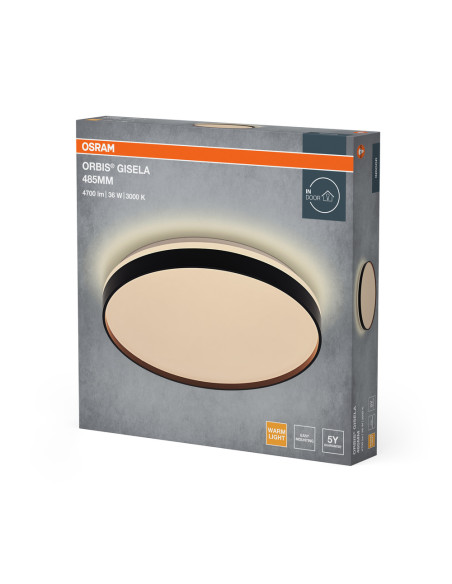 PLAFON ORBIS GISELA 485MM 36W 830 BK 