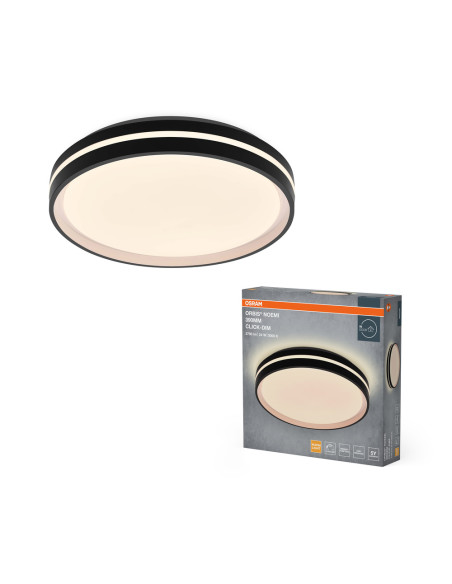 PLAFON ORBIS NOEMI 390MM 24W 830CLICKD BK 