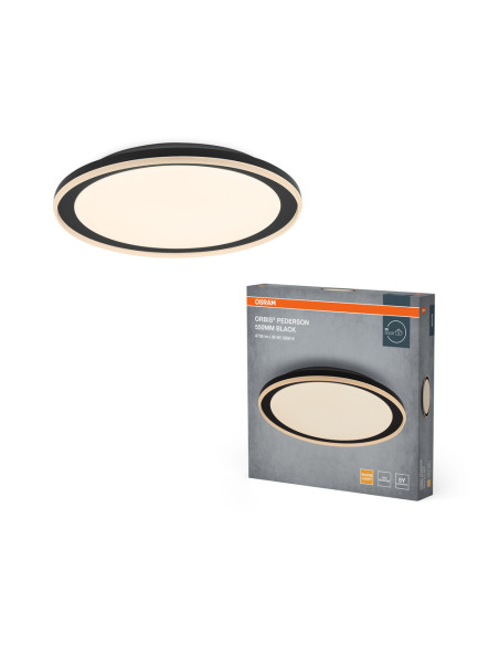 PLAFON ORBIS PEDERSON 550MM 36W 830 BK    