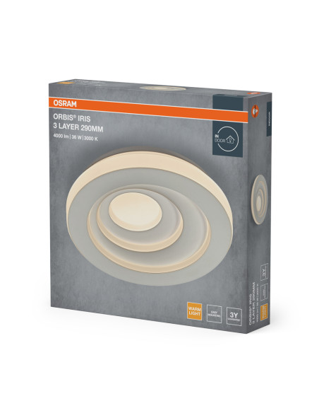 PLAFON ORBIS IRIS 3LAYER 290MM 36W 830 WT 