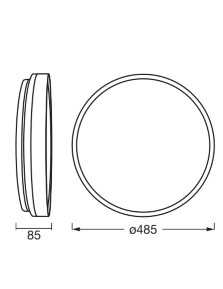 PLAFON ORBIS GISELA 485MM 36W 830 SI 